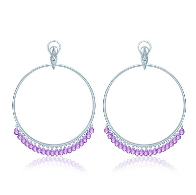 Earrings-Hoops violet KOJEWELRY 40705