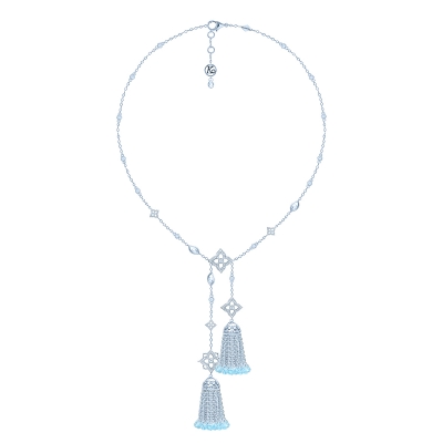 Necklace  HYDRANGEA “Two tassels” KOJEWELRY 5185