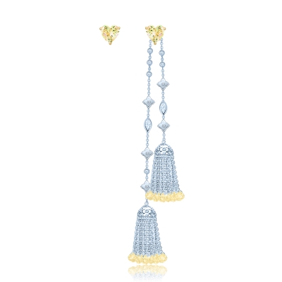 Earrings HYDRANGEA  “Two tassels” 61001