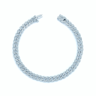 Bracelet Mini Pave links 5 mm silver 925 KOJEWELRY™ 20700