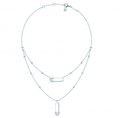 Double necklace 2 Pins, silver 925 KOJEWELRY™ 80400