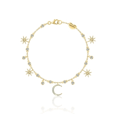 Bracelet Star & Moon silver 925 KOJEWELRY™ 610308