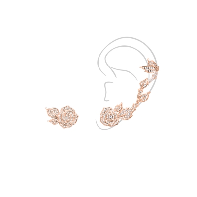 Ear-cuff and stud WILD ROSES silver 925 KOJEWELRY™ 610391